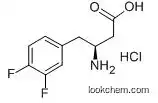 Molecular Structure of 270063-53-1 ((S)-3-Amino-4-(3,4-difluorophenyl)butanoic acid hydrochloride)